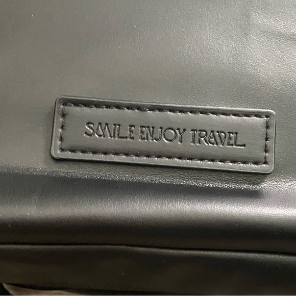 Black Faux Leather Cosmetic Bag - Picture 2 of 9